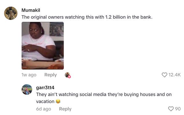 The original owners watching this with 1.2 billion in the bank.