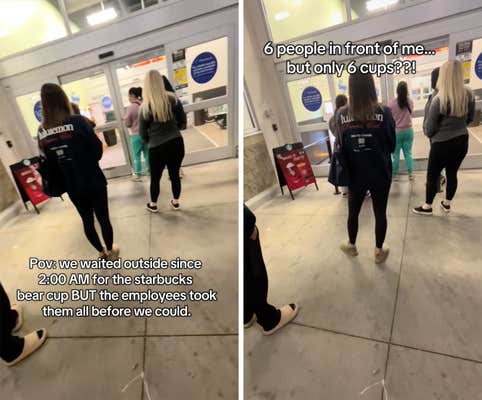 starbucks teddy bear cups line