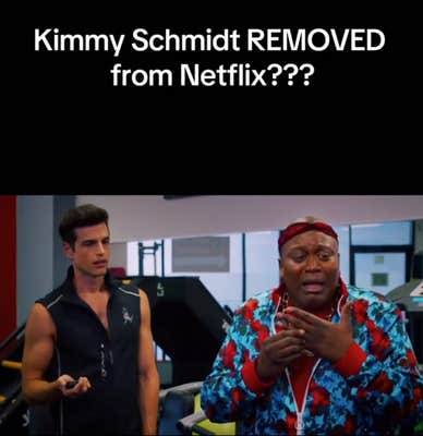 Screencap from the Kimmy Schmidt movie of Dev the trainer and Tituss Burgess's character.