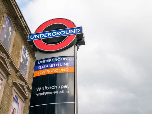 Entrance of Whitechapel station in London