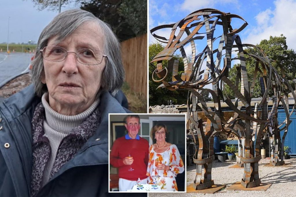 Widow whose husband was killed by cows fuming council put bull statue outside home