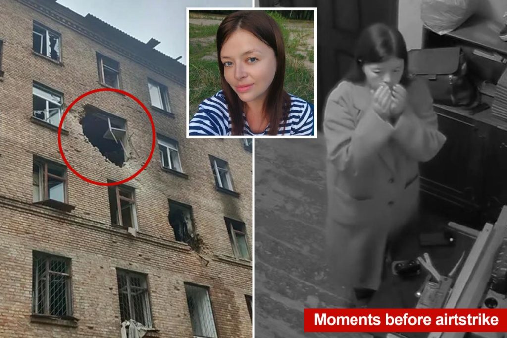 Ukrainian woman narrowly escapes death after Russian strike blows up home in pulse-pounding video