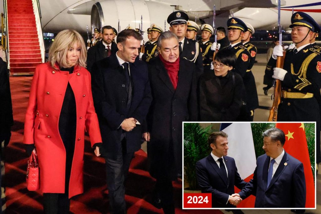Macron arrives in China for talks with Xi on trade ties and Russia’s war in Ukraine