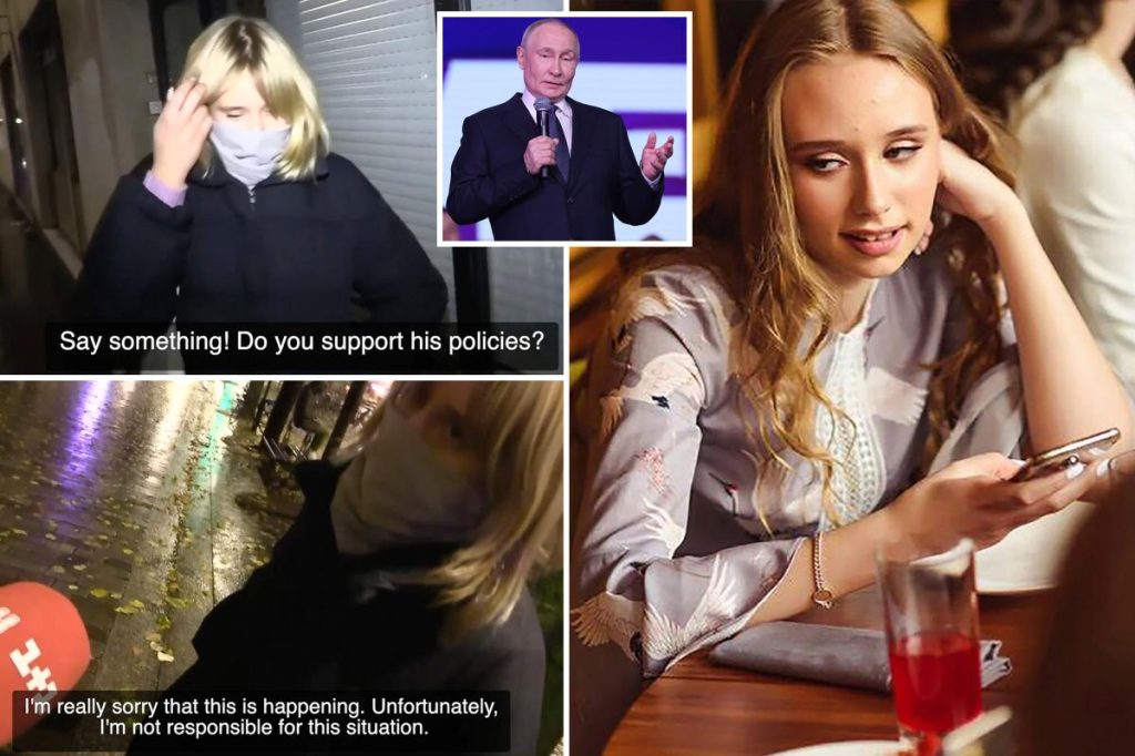 Putin’s alleged secret daughter tells Ukrainian journalist she is ‘really sorry’ for her father’s war