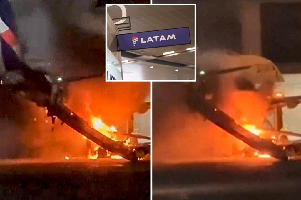 Panicked passengers escape plane after Brazil airport fire engulfs jet in smoke