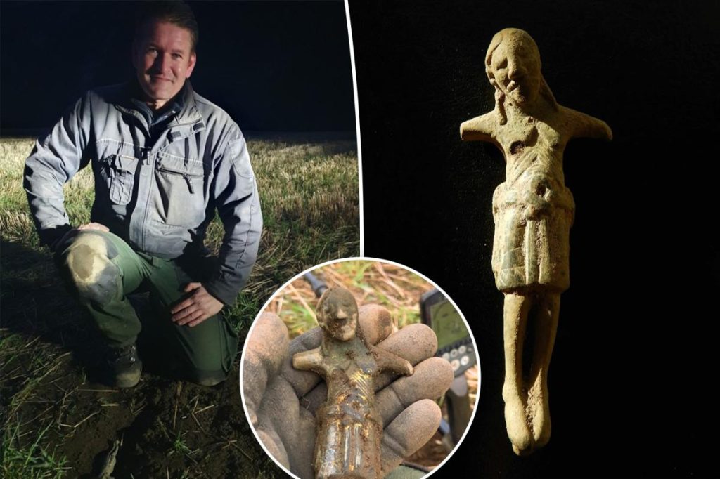 Treasure hunter unearths 900-year-old figure of Jesus in windswept field
