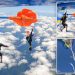 Heart-stopping moment skydiver’s parachute gets hooked on plane’s tail — leaving him dangling 15,000 feet in the air
