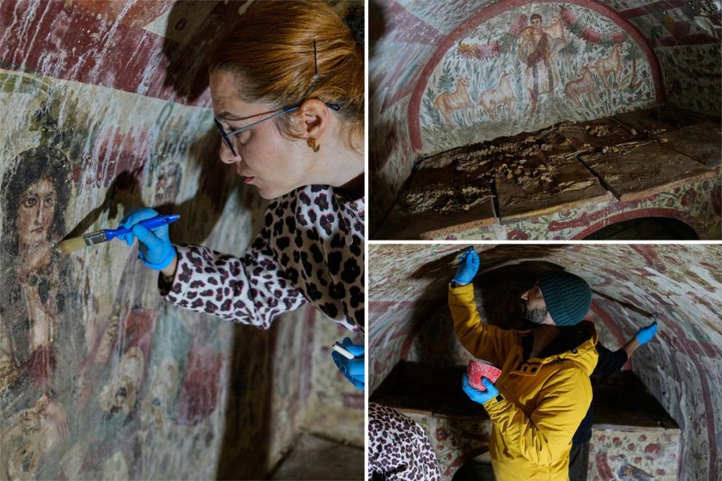 Archaeologists uncover rare fresco of Jesus in town Pope Leo XIV recently visited
