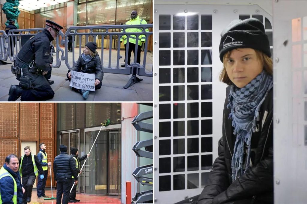 Greta Thunberg arrested in London while supporting anti-Israel activists in latest dim-witted stunt
