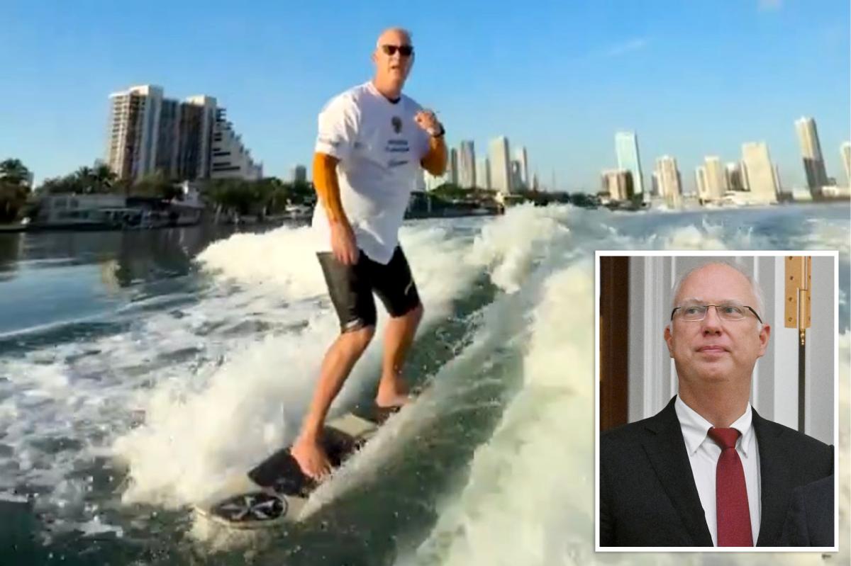 Putin’s top negotiator posts video of himself casually wake-surfing in Miami ahead of critical Trump-Zelensky talks