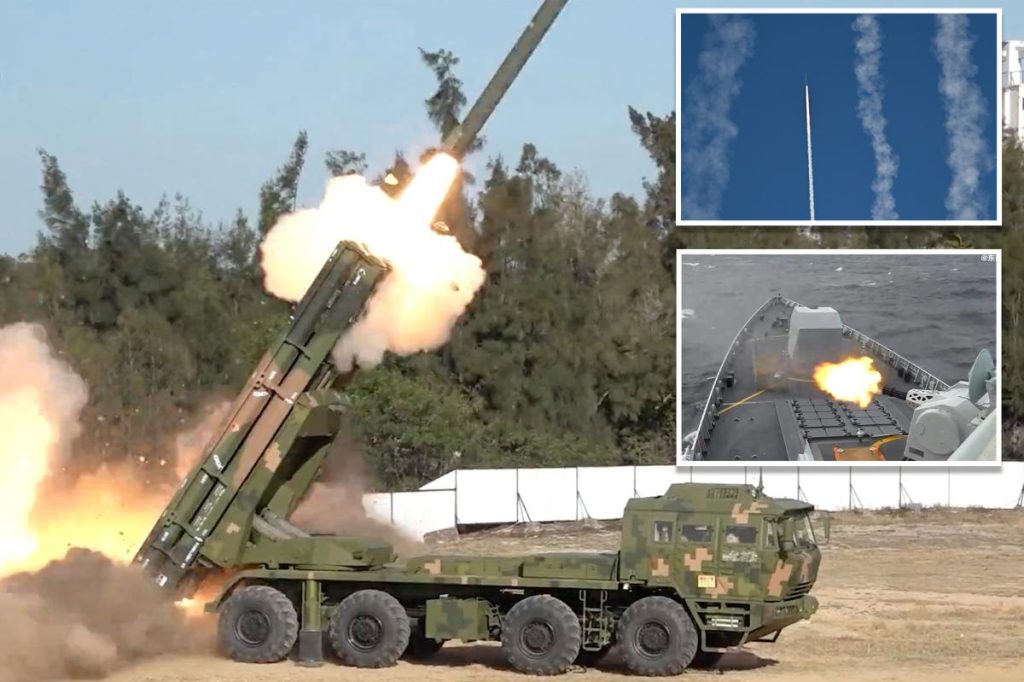 China fires rockets towards Taiwan in war games simulating blockade