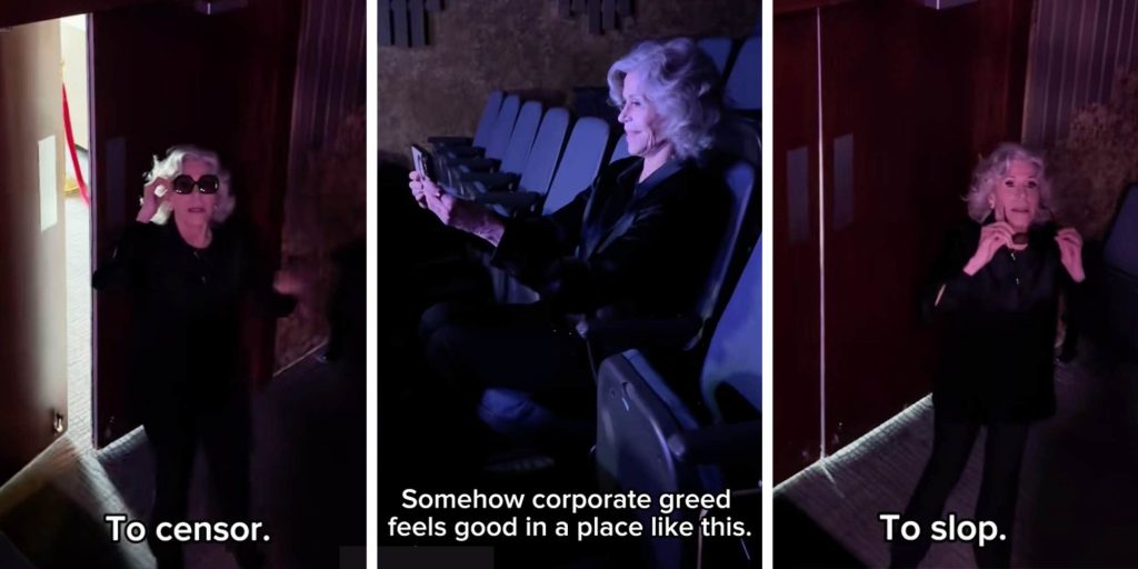 "Come to this place for mergers": Jane Fonda recreates Nicole Kidman's AMC movie theater ad in protest of Netflix-WB merger