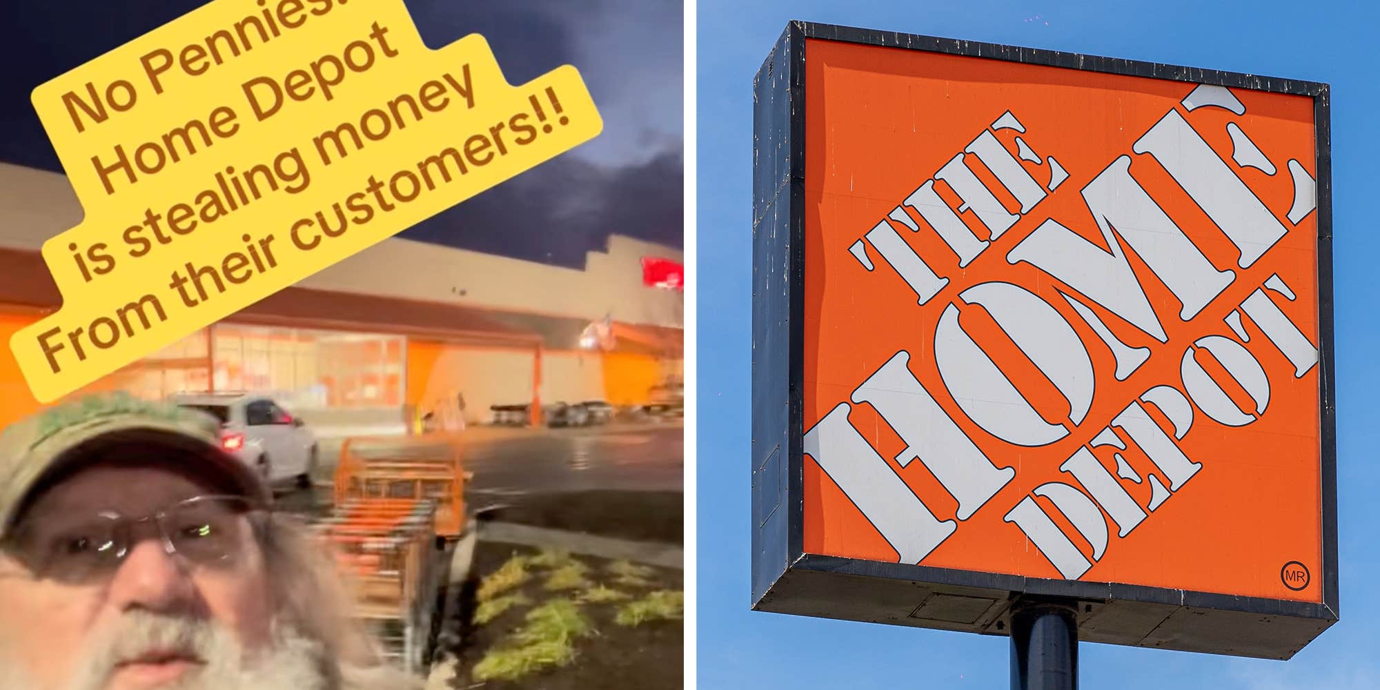 "Don't let them keep your money": Shopper confronts Home Depot after cashier rounds down his total by a penny