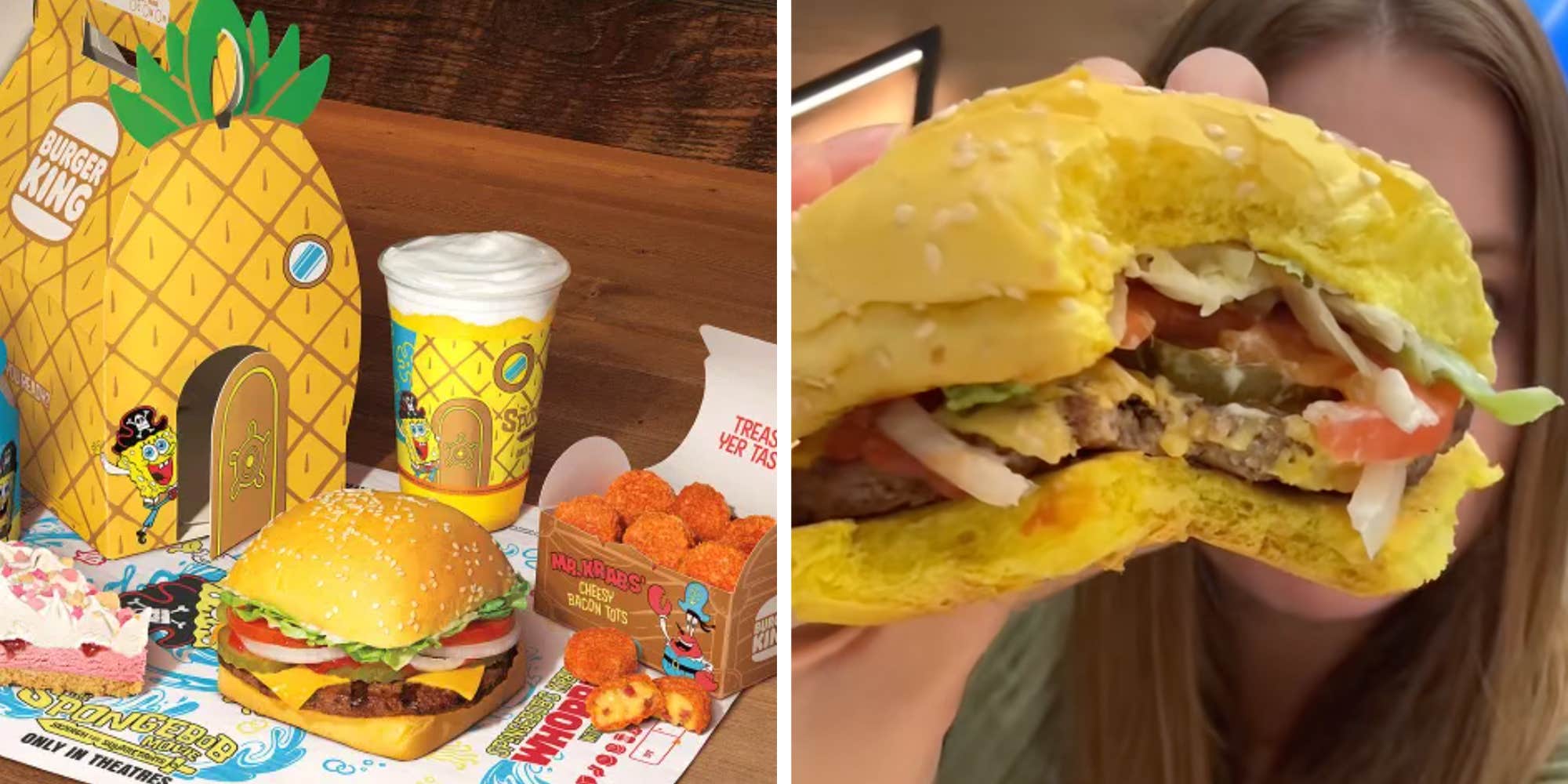 "Even square, it's delicious": Burger King's new SpongeBob Krabby Whopper is bringing Bikini Bottom to the drive-thru