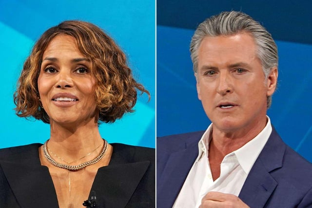Halle Berry Draws Gasps for Saying Gavin Newsom Is 'Devaluing' Women and 'Shouldn't Be Our Next President' Moments Before He Comes on Stage
