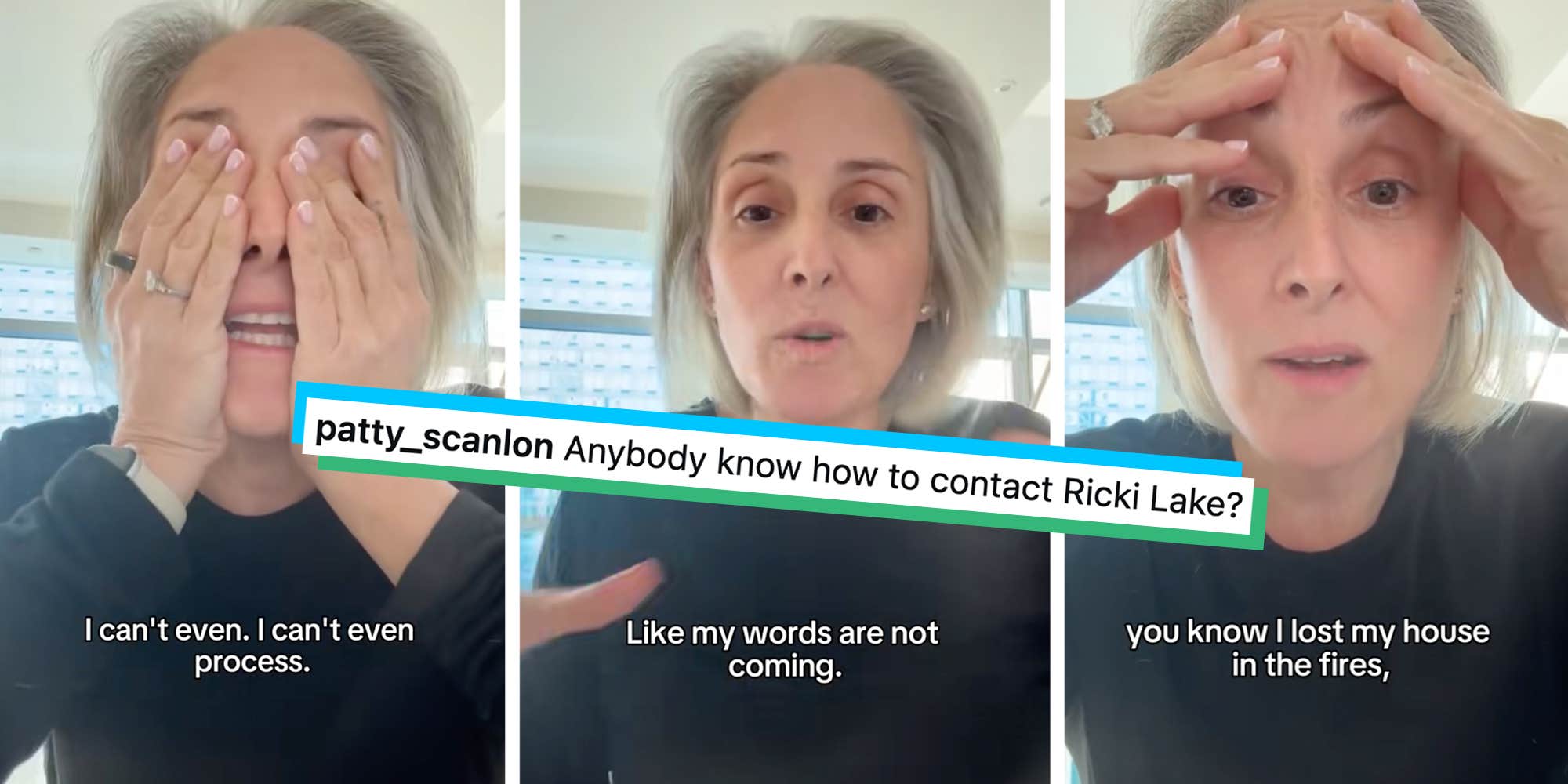 "I lost everything": California artist reunites Ricki Lake with photos lost in the California fires after finding them at a flea market