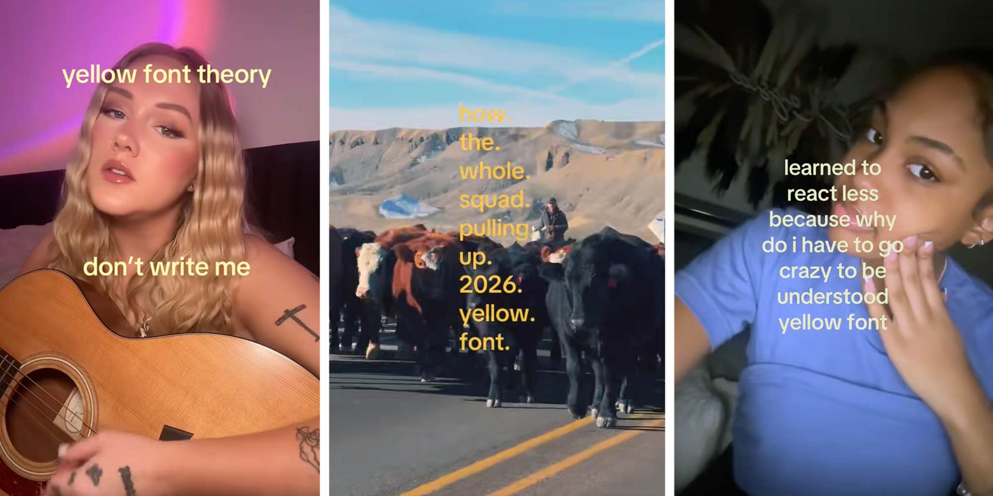 Is the "yellow font theory" an emotionally vulnerable expression online, or is it just fishing for likes?