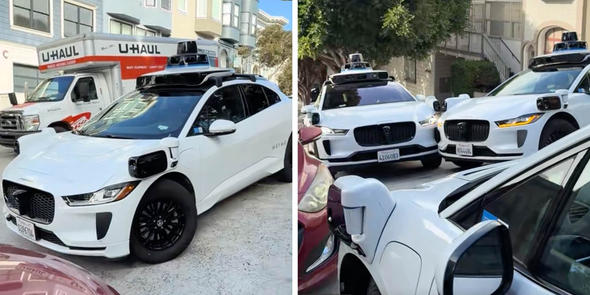 "Not the Waymo standoff": Three robotaxis stop traffic, blocking a San Francisco street