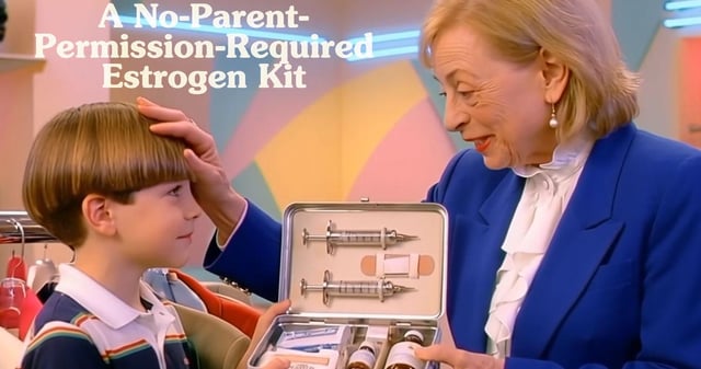 Republicans make deepfake AI video of Democrat giving a kid trans hormone therapy. The ad shows Maine Gov. Janet Mills giving little kids syringes with hormones. They couldn't use real video because that never happened.