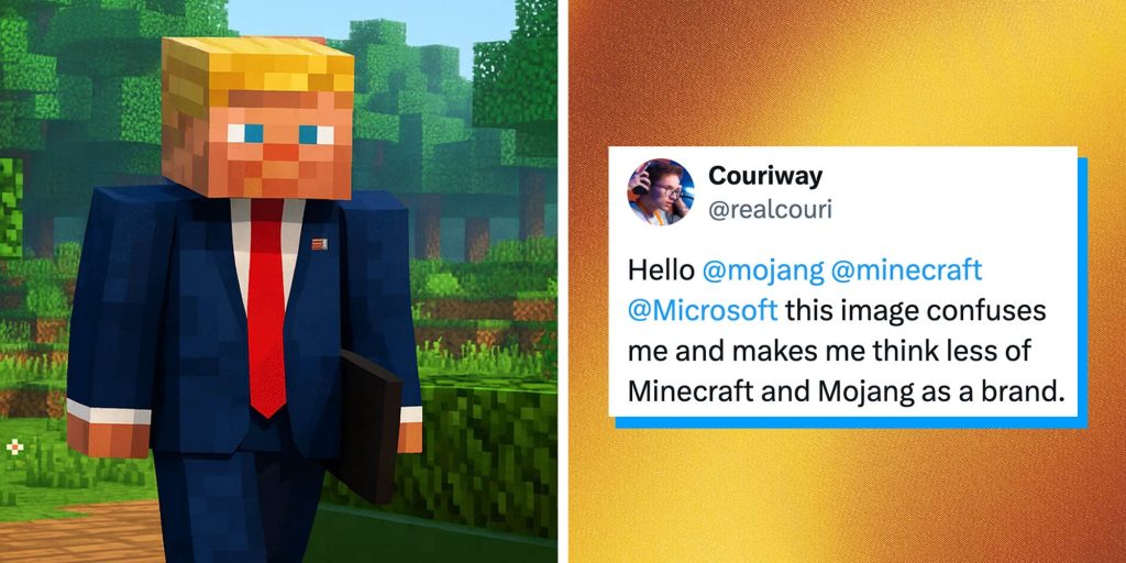 The "Minecraft" world record holder is boycotting the brand over White House post: "This image confuses me"