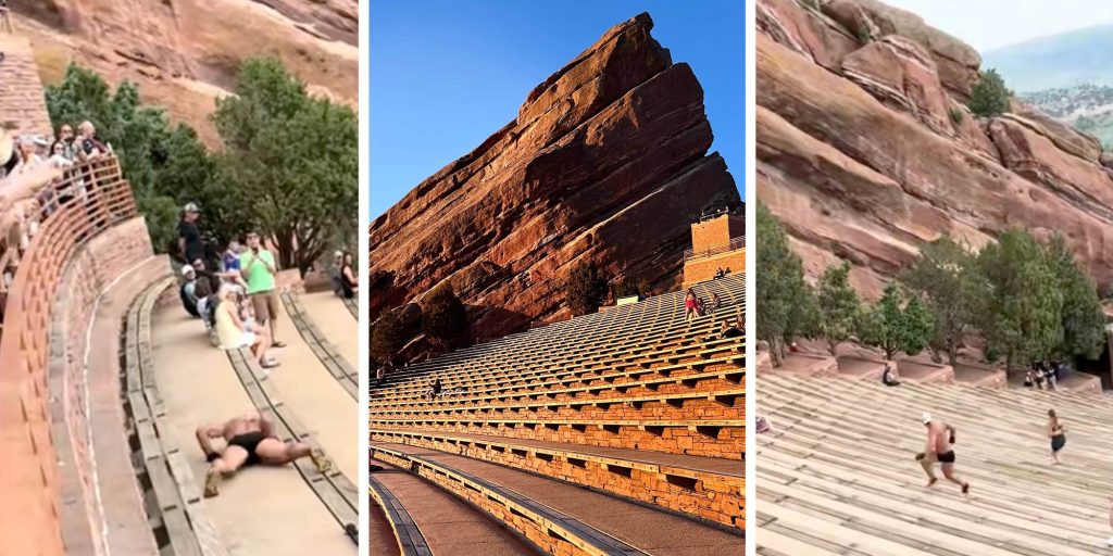 "Unfortunately this is impressive": Man's hardcore workout at Red Rocks ampitheatre stuns the internet