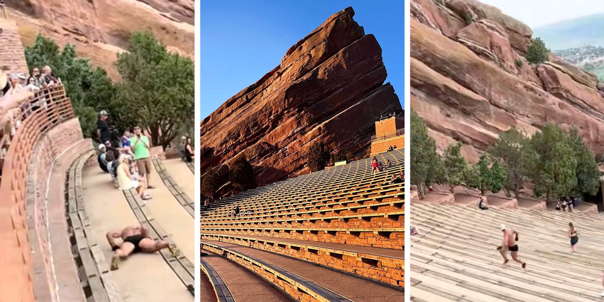 "Unfortunately this is impressive": Man's hardcore workout at Red Rocks ampitheatre stuns the internet