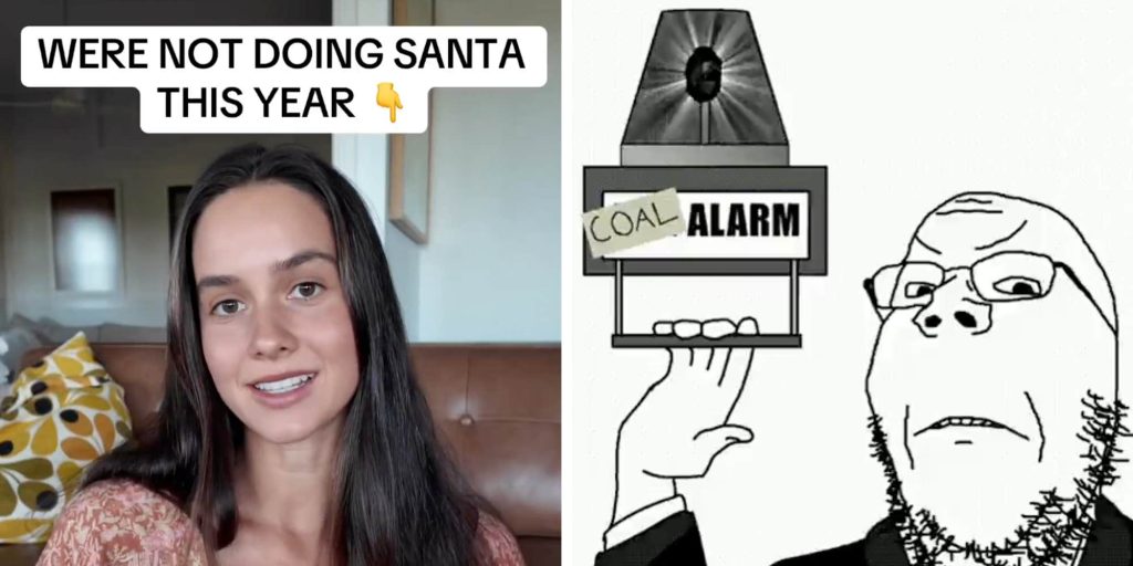 "You will get coal": Influencer draws outrage by declaring she's "not doing Santa" with her kids