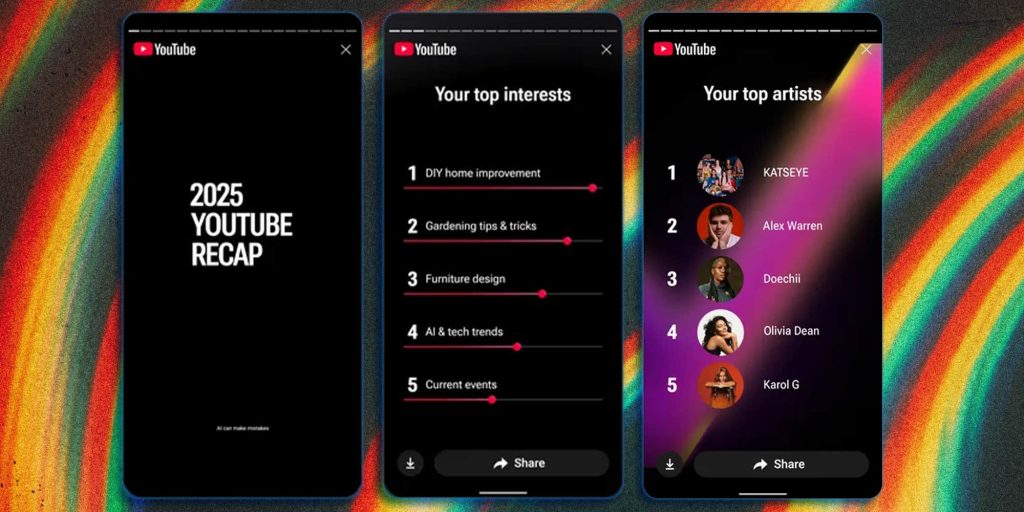 YouTube releases yearly recap for the first time