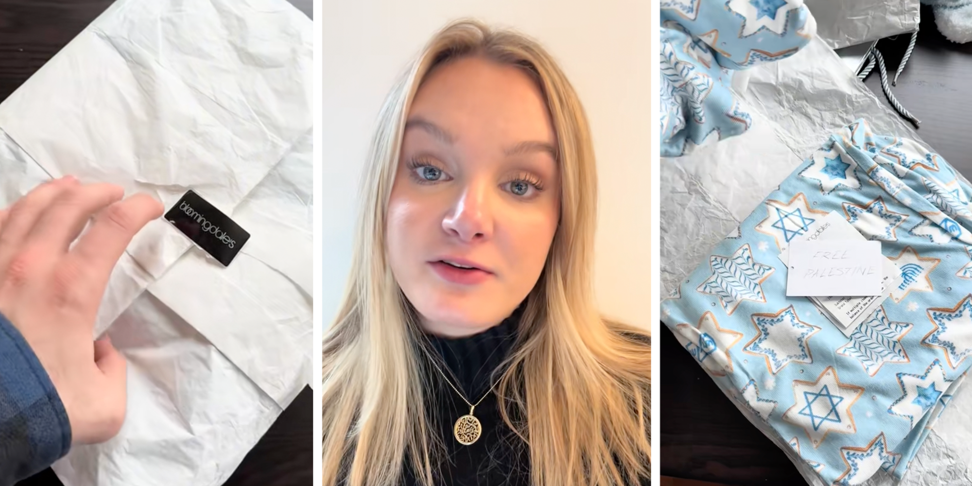 bloomingdales free palestine order hanukkah pajamas