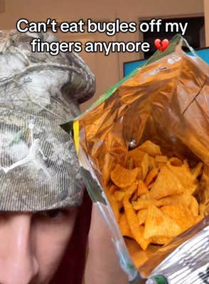 @whodemboyz/TikTok "cant eat bugles off my fingers anymore"