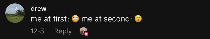 &ldquo;me at first: 🙄 me at second: 😮&rdquo;