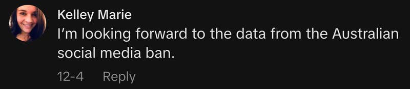 &ldquo;I&rsquo;m looking forward to the data from the Australian social media ban.&rdquo;