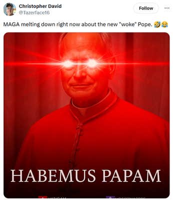 Woke pope meme.