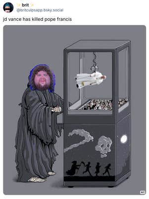 JD Vance killed Pope Francis meme.