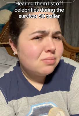 @cmb56/TikTok looking confused and disgusted"hearing them list off celebrities during the survivor 50 trailer"