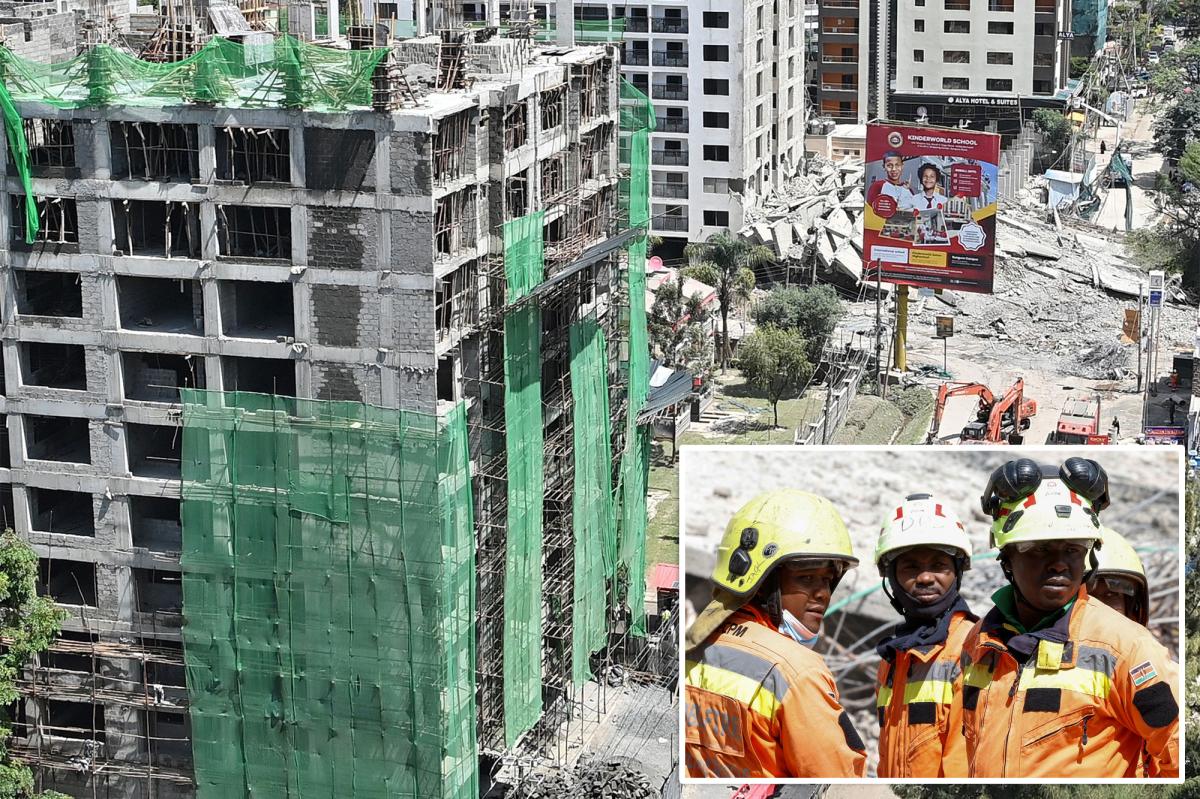 At least 4 trapped after multi-story building collapses in Kenya — as workers continue search for survivors