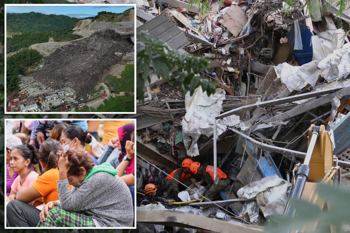 2 dead, 36 missing after mound of garbage collapses at landfill in the Philippines