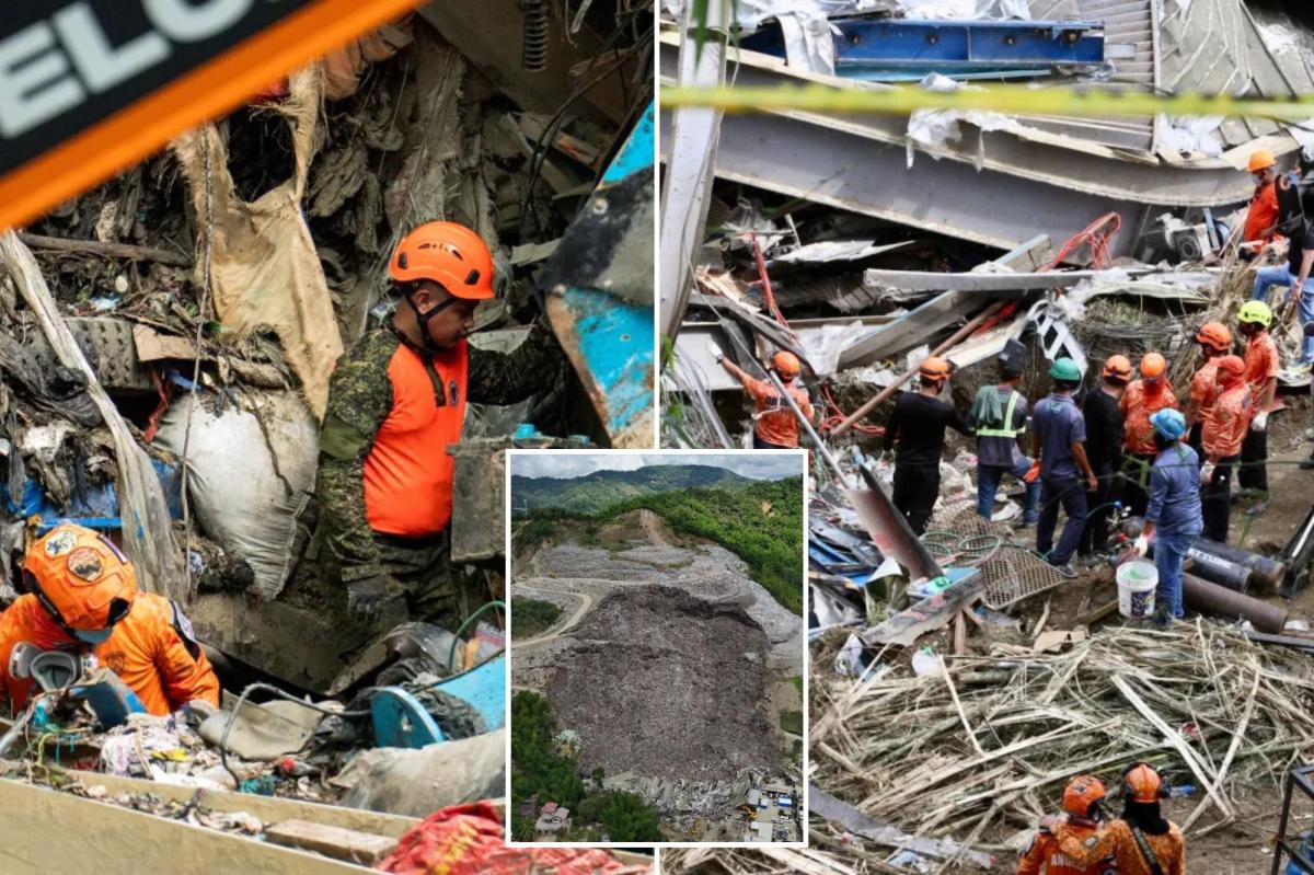 Philippines rescuers detect ‘signs of life’ in garbage avalanche that killed 4 and left dozens missing