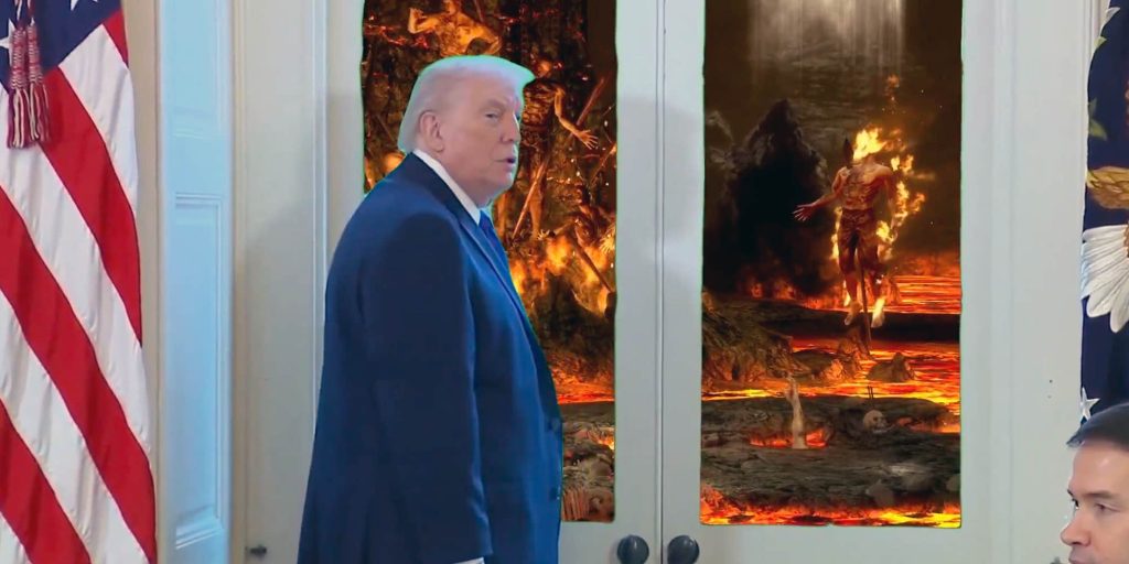 "Wow, what a view!": Trump paused an energy meeting to admire his ballroom renovations, and the internet turned it into a meme