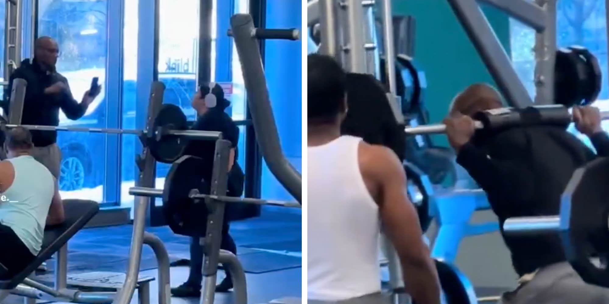 "Respect for standing up for her": Gym bro harasses woman with fatphobic remarks. Then lifters intervene