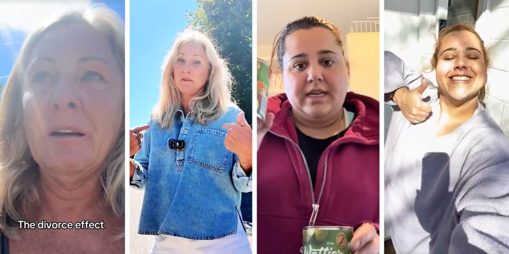 Women are posting their divorce glow-ups on TikTok as part of the "the divorce effect" trend