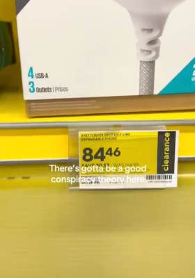 An item on clearance at Staples for $84.46.