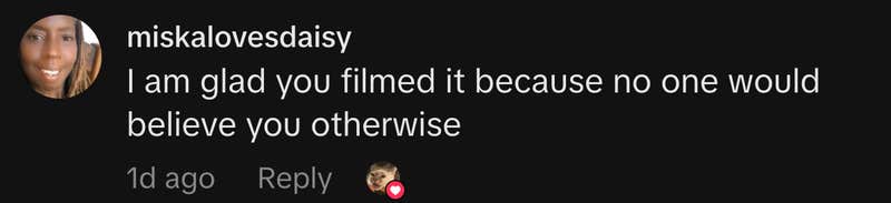 &ldquo;I am glad you filmed it because no one would believe you otherwise&rdquo;